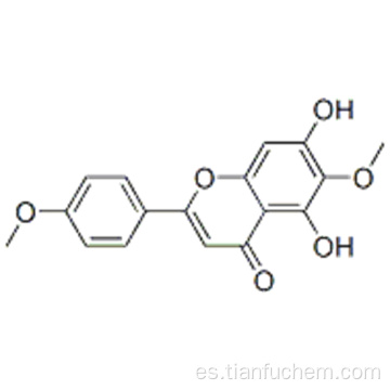 4H-1-benzopiran-4-ona, 5,7-dihidroxi-6-metoxi-2- (4-metoxifenil) - CAS 520-12-7